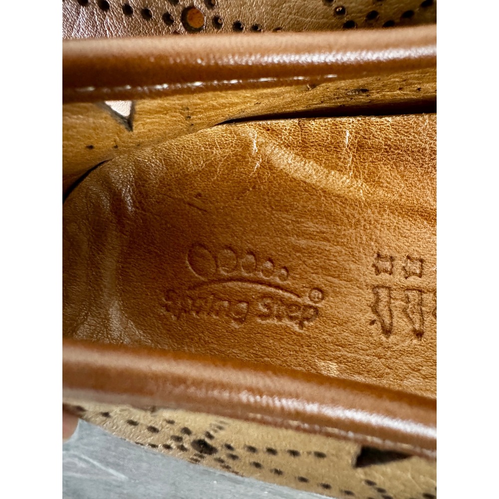 Spring Step Fusaro Tan Leather Laser Cut Perforated Loafer Shoe 7.5 - 8 - Picture 7 of 13